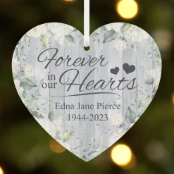 Forever in Our Hearts Memorial Heart Ornament