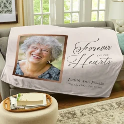 Forever In Our Hearts Photo Plush Blanket