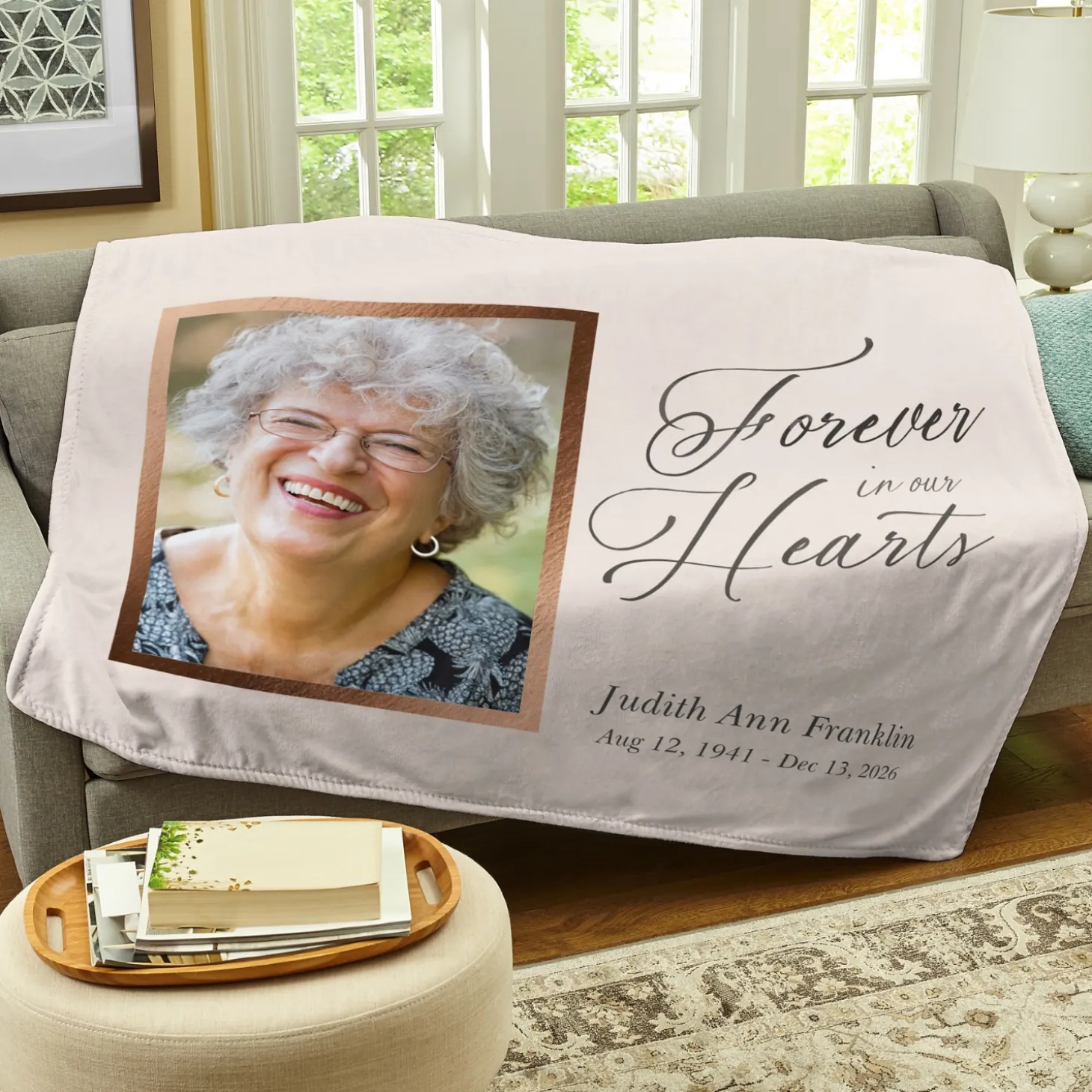 Forever In Our Hearts Photo Plush Blanket