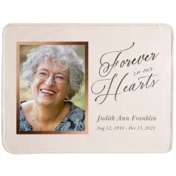 Forever In Our Hearts Photo Plush Blanket