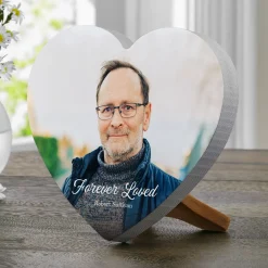 Forever Loved Full Bleed Photo Wood Heart