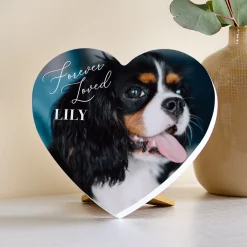 Forever Loved Pet Photo Wood Heart