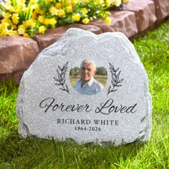 Forever Loved Photo Standing Garden Stone