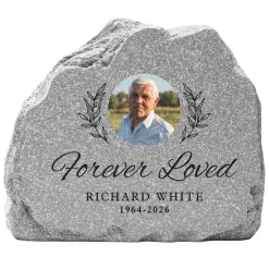 Forever Loved Photo Standing Garden Stone