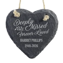 Forever Loved Slate Heart Ornament