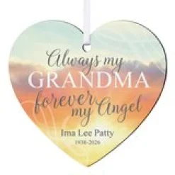 Forever My Angel Memorial Heart Ornament