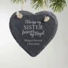 Forever My Angel Slate Heart Ornament
