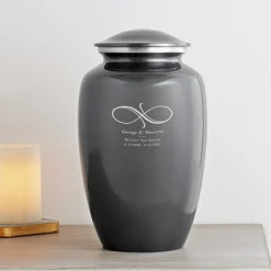 Forever Remembered Engraved Metal Cremation Urn