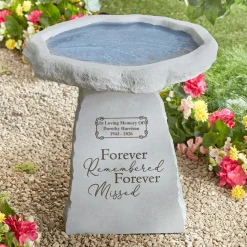 Forever Remembered Memorial Bird Bath