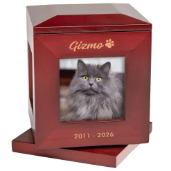 Forever Remembered Memorial Rotating Photo Pet Urn