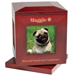 Forever Remembered Memorial Rotating Photo Pet Urn