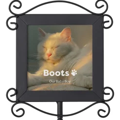 Forever Remembered Pet Memorial Photo Garden Stake