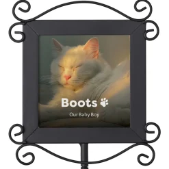Forever Remembered Pet Memorial Photo Garden Stake
