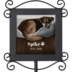 Forever Remembered Pet Memorial Photo Garden Stake