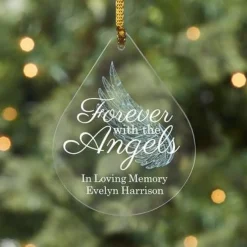 Forever with the Angels Teardrop Ornament