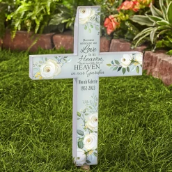 For Loved Ones Garden Solar LED Cross