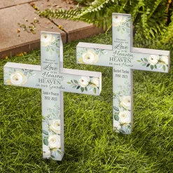 For Loved Ones Garden Solar LED Cross