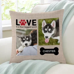Four Legged Word Throw Pillow