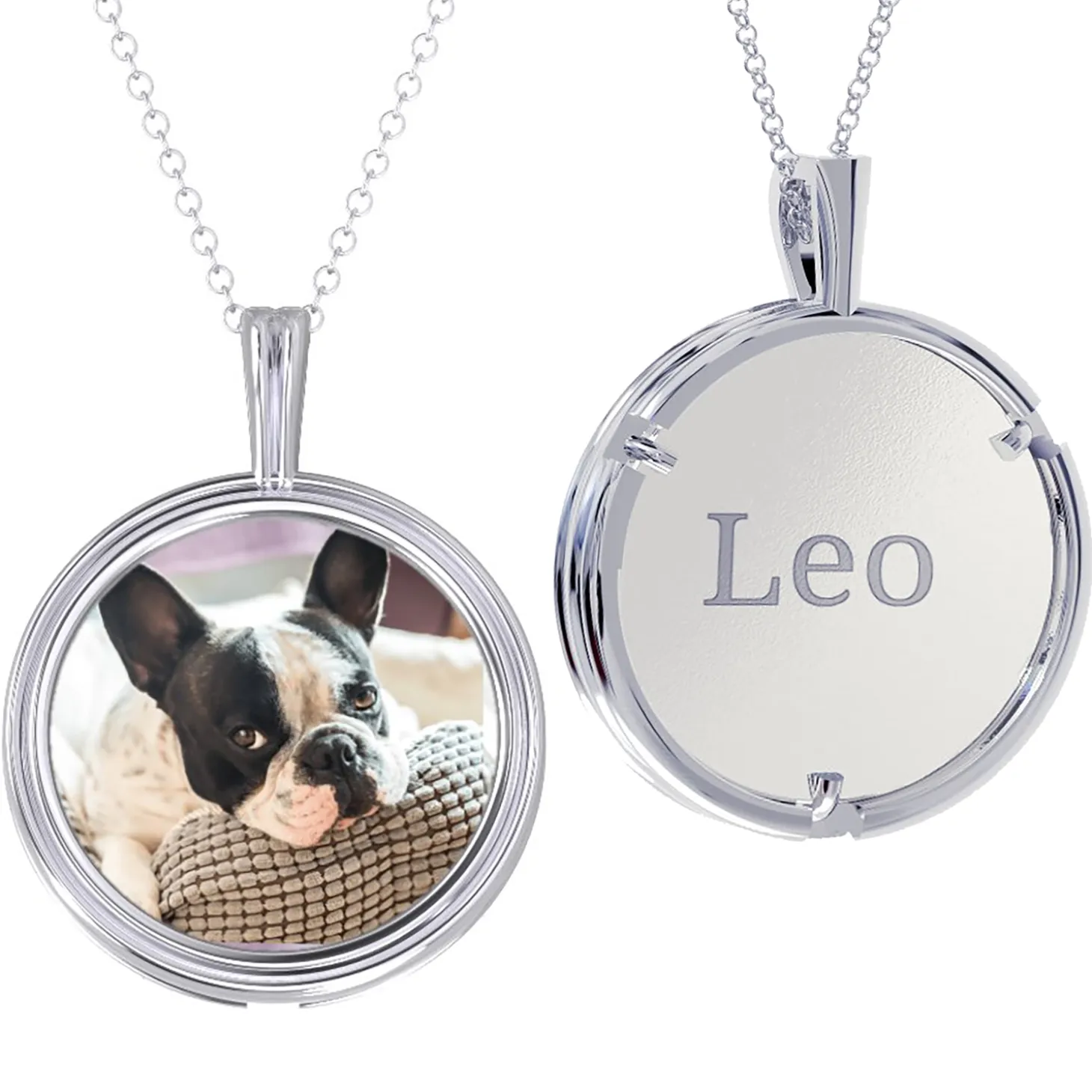 Framed Memories Engraved Photo Pendant