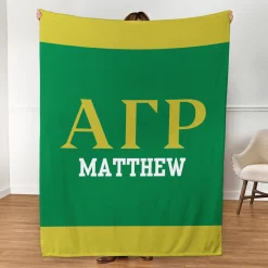 Fraternity Greek Letters Plush Blanket