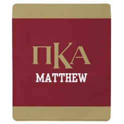 Fraternity Greek Letters Plush Blanket