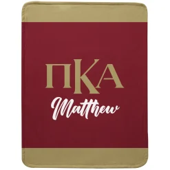 Fraternity Greek Letters Plush Blanket