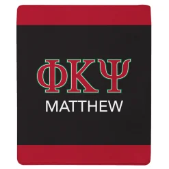Fraternity Greek Letters Plush Blanket