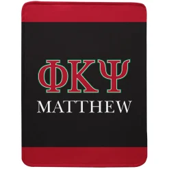 Fraternity Greek Letters Plush Blanket