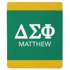 Fraternity Greek Letters Plush Blanket