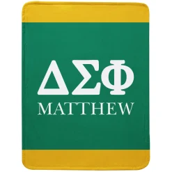 Fraternity Greek Letters Plush Blanket