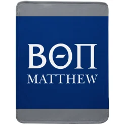 Fraternity Greek Letters Plush Blanket