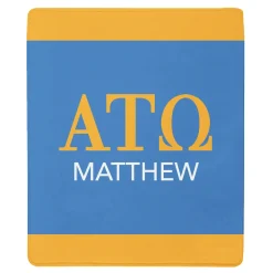 Fraternity Greek Letters Plush Blanket