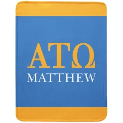 Fraternity Greek Letters Plush Blanket