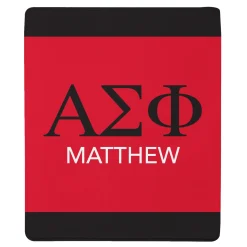 Fraternity Greek Letters Plush Blanket
