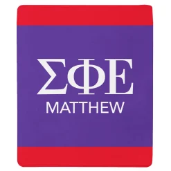 Fraternity Greek Letters Plush Blanket