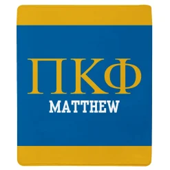 Fraternity Greek Letters Plush Blanket