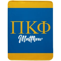Fraternity Greek Letters Plush Blanket