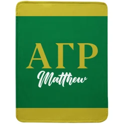 Fraternity Greek Letters Plush Blanket