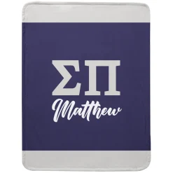 Fraternity Greek Letters Plush Blanket