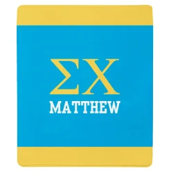 Fraternity Greek Letters Plush Blanket