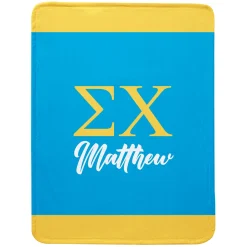 Fraternity Greek Letters Plush Blanket