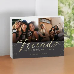 Friends are Family Photo Wood Block