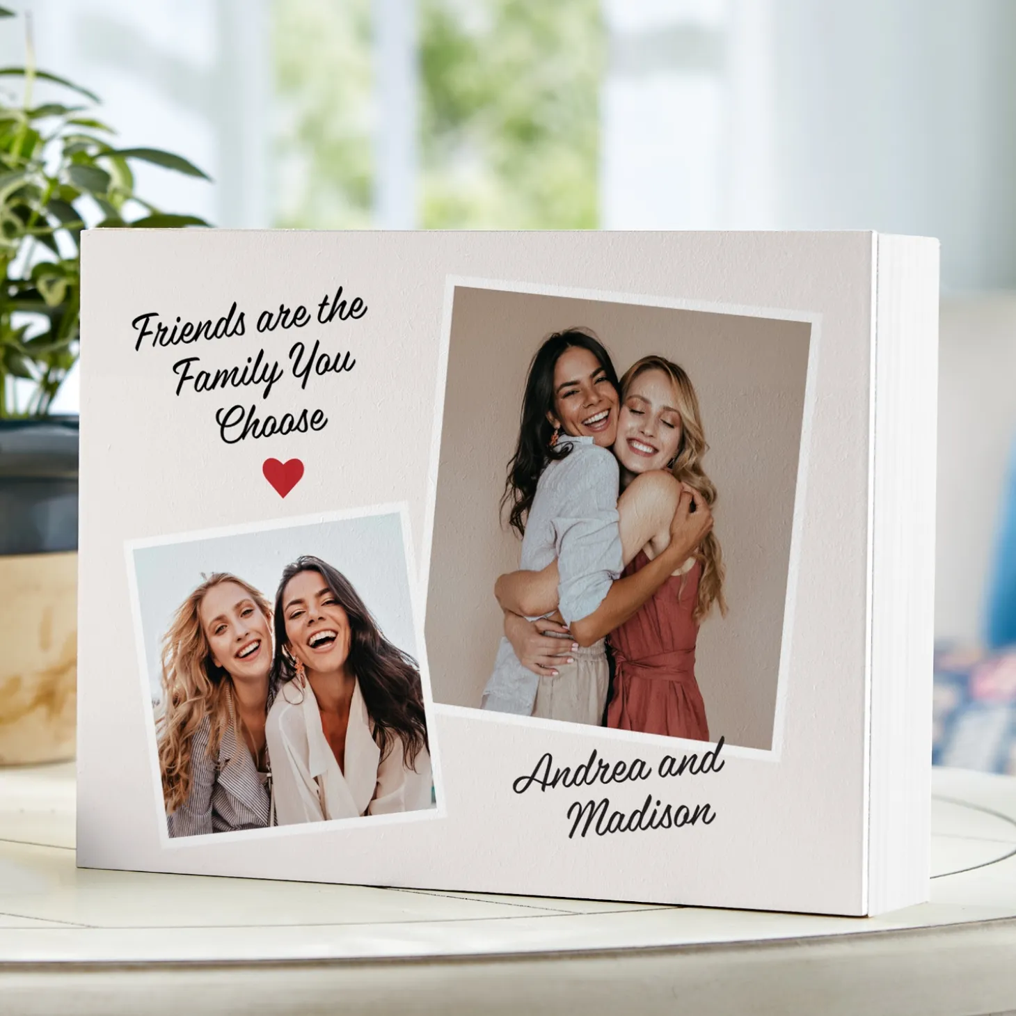 Friends Are Like Family Photo Wood Block