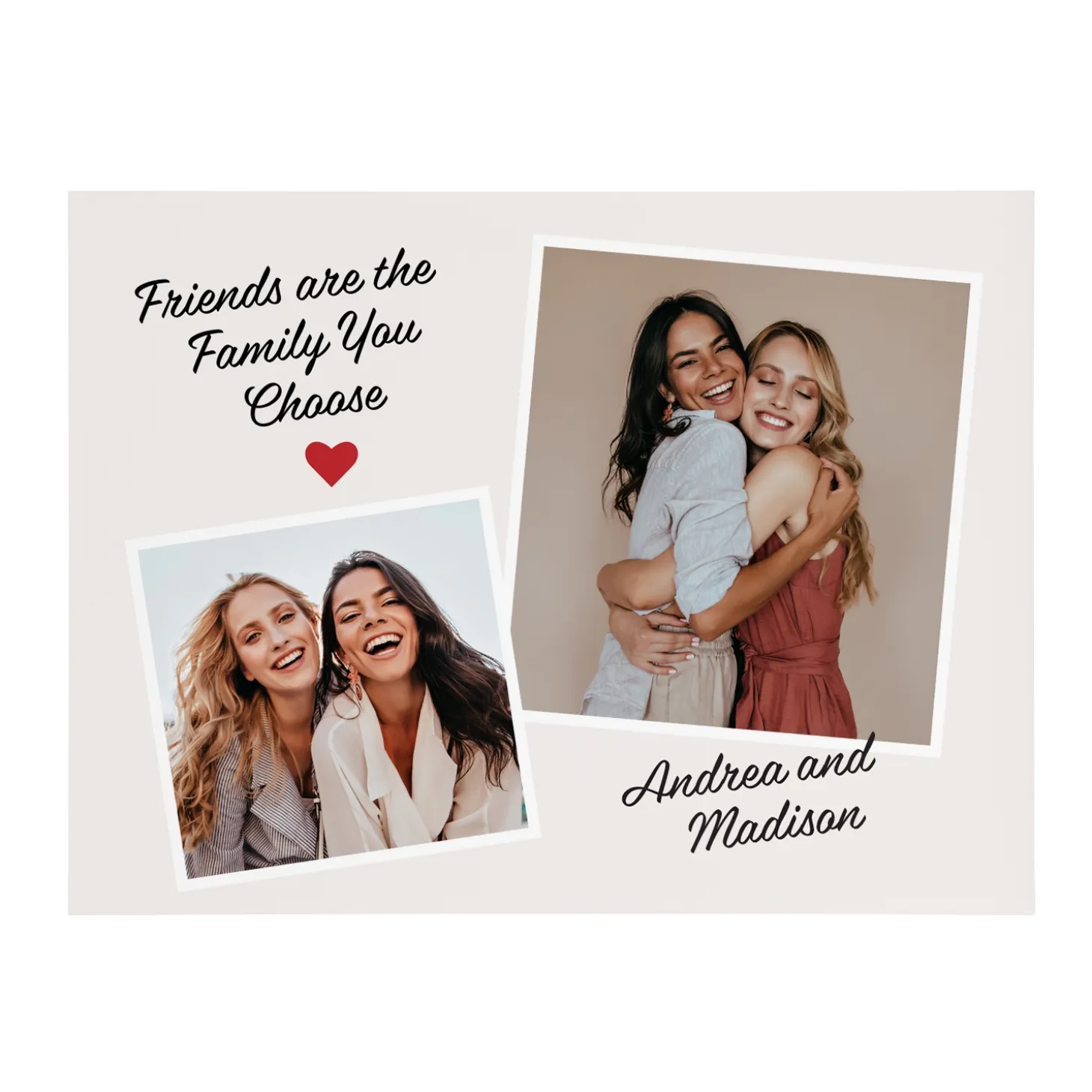 Friends Are Like Family Photo Wood Block