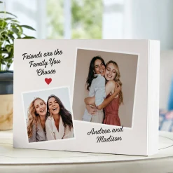 Friends Are Like Family Photo Wood Block