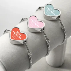 Friends Forever Heart Charm Bracelet