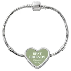 Friends Forever Heart Charm Bracelet