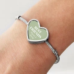 Friends Forever Heart Charm Bracelet