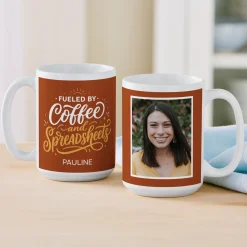 Fueled by Spreadsheets Funny Accountant Photo Mug