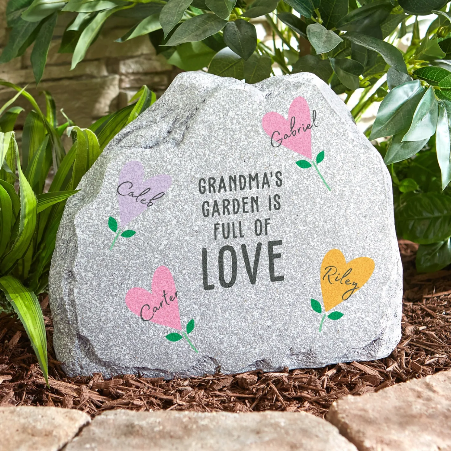 Full of Love Standing Garden Stone